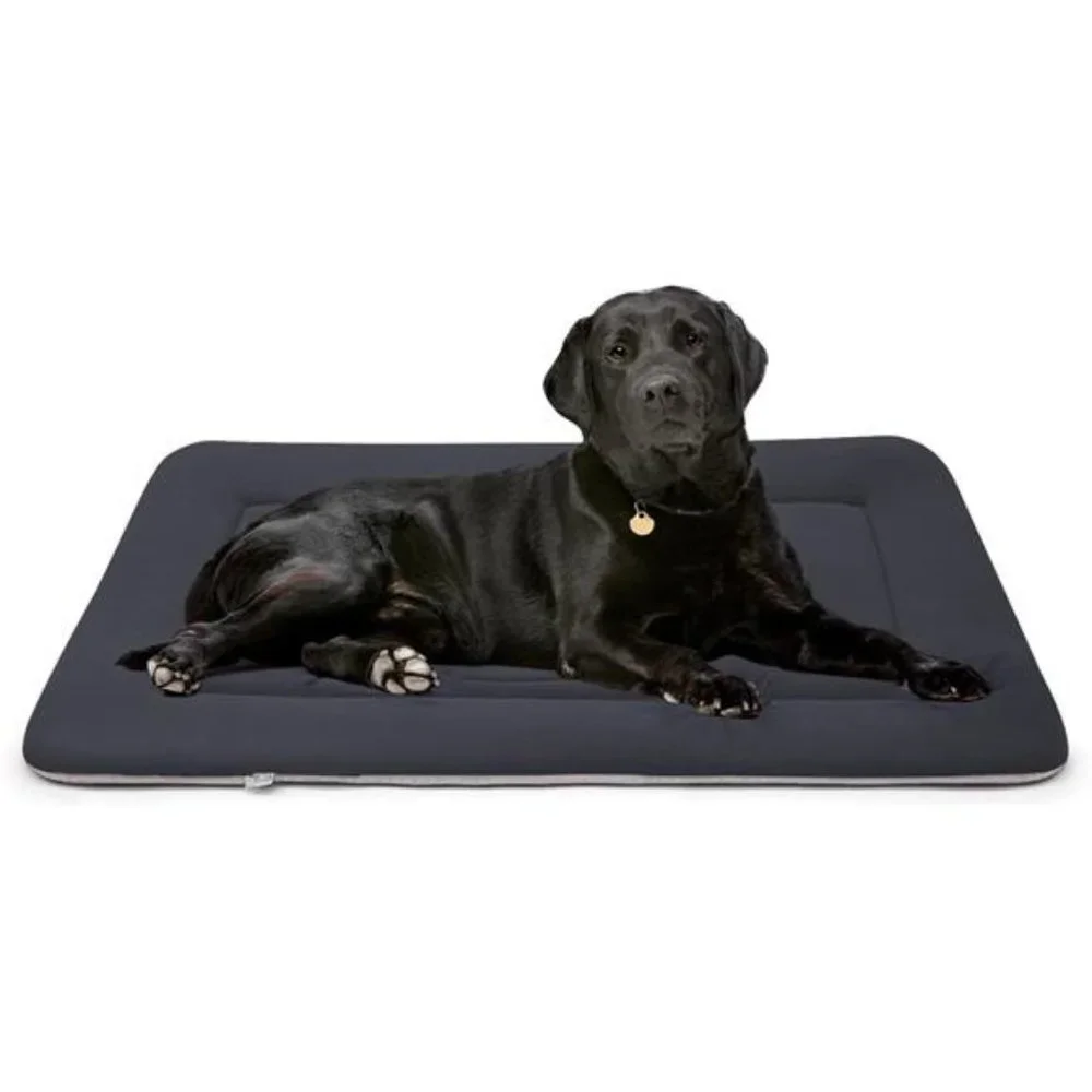Large Dog Bed Crate Pad Mat Cute Paw Pet Beds for Dogs,42-Inch Washable Mattress